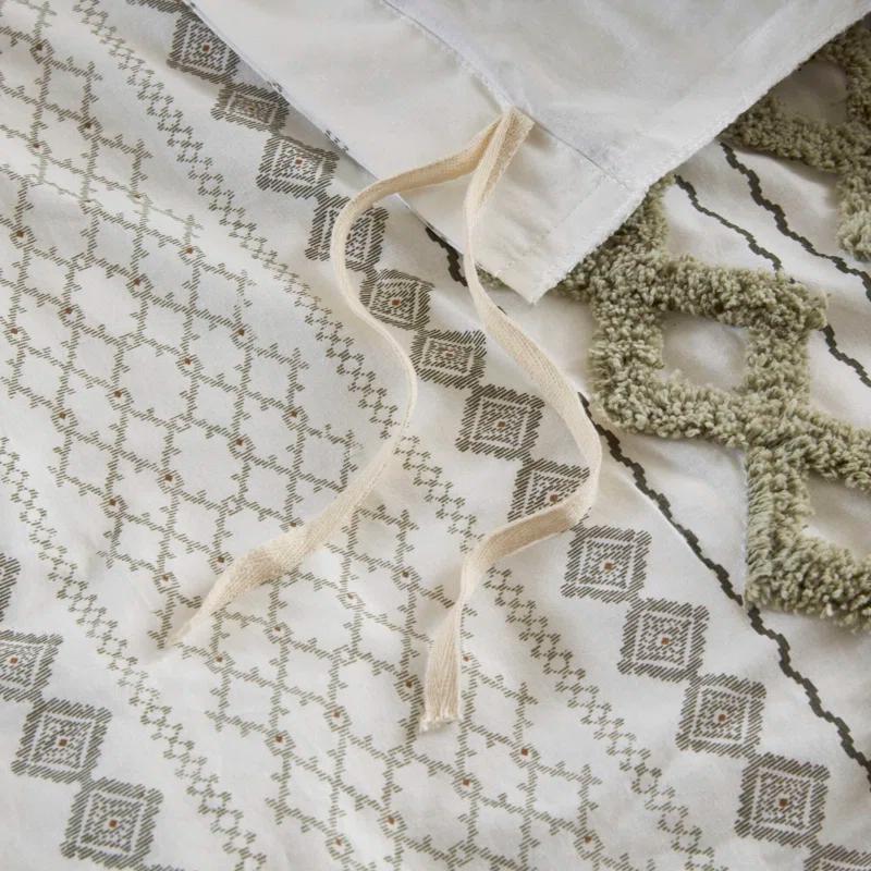 INK+IVY Imani Cotton Printed Duvet Cover Set