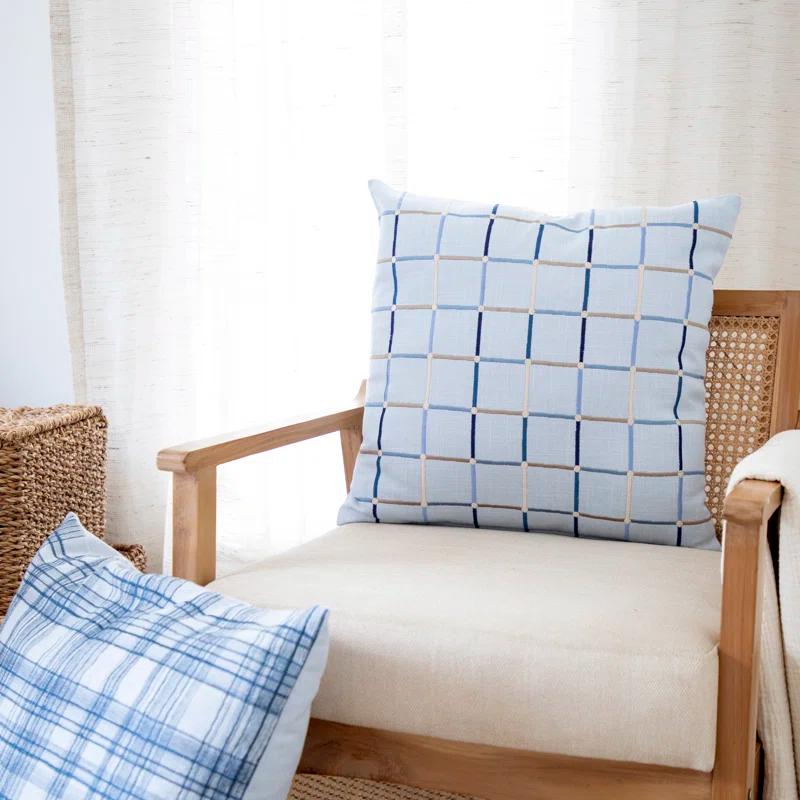 Embroidered Cotton Throw Pillow
