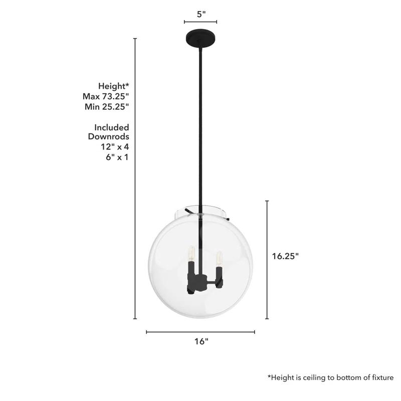 Hunter Fan Sacha 3 - Light Single Globe Pendant