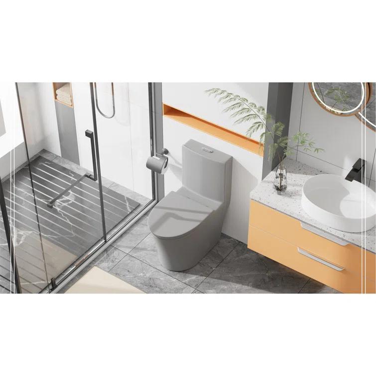 REDmintss Elongated One Piece Toilet AGLBX06498A