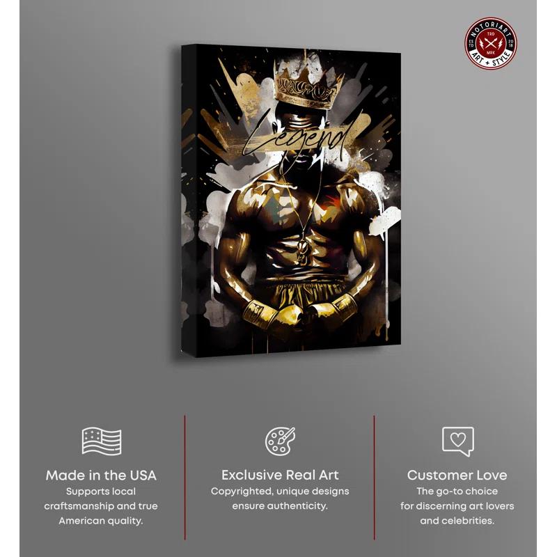 Notori Art Legendary Boxer Box Inspired Print Man Cave Wall Art by Notoriart