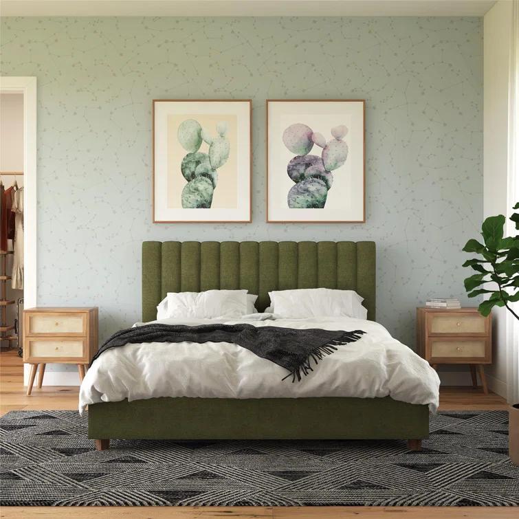 Novogratz Brittany Tufted Upholstered Platform Bed