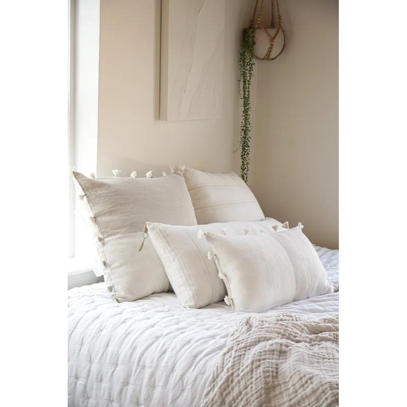 Anaya Luxe Tassels Feather Throw Pillow