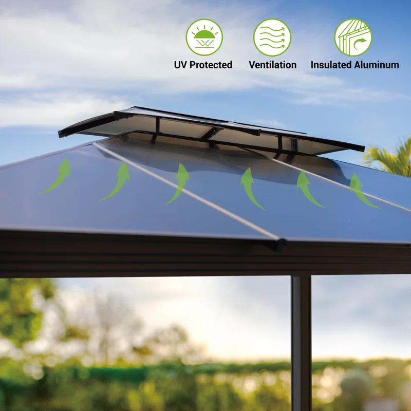 Paragon-Outdoor Santa Monica Aluminum Patio Gazebo