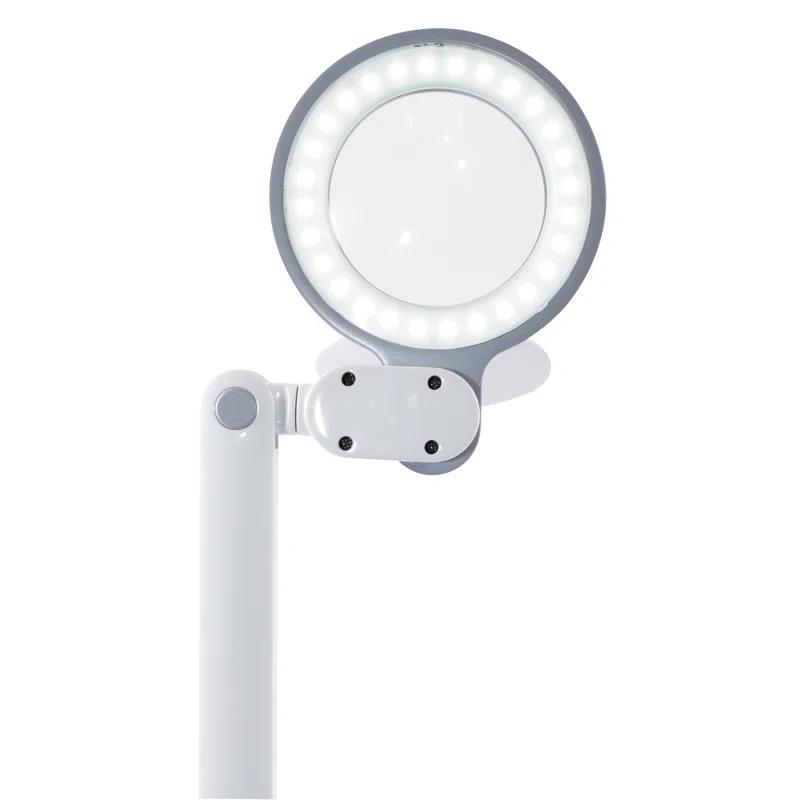 OttLite OttLite Space Saving LED Magnifier Desk Lamp - 1.75x Optical Grade Magnifier, Pivoting Head
