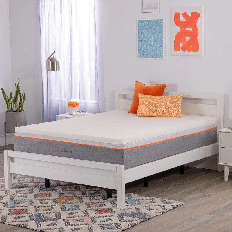 Craft & Trade CopperGel Cooling, Pressure-Relieving Memory Foam Mattress Topper, 2 Inch