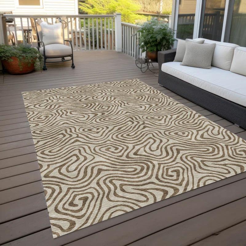 Machine Washable Indoor/Outdoor Chayden ACN1031 Beige Rug