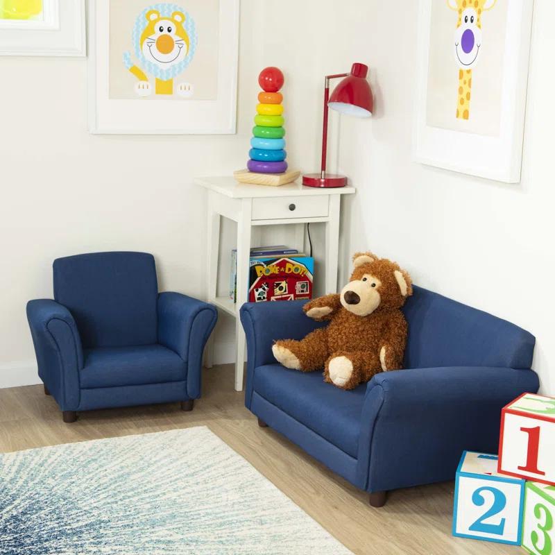 Kids 7.5'' Club Chair Chair and Ottoman