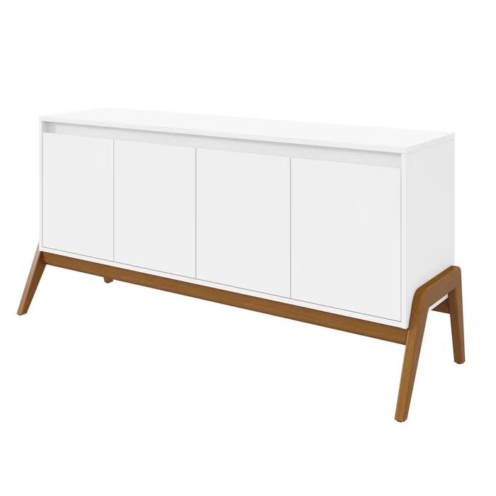 Manhattan Comfort Jernya 63'' Sideboard with 4 Shelves in White