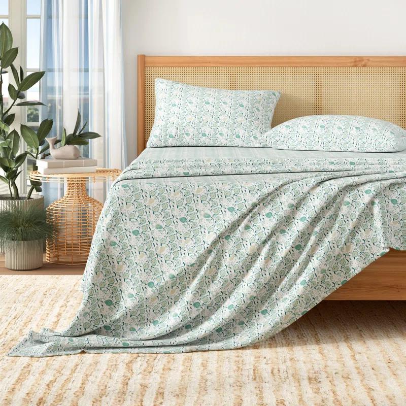 Patina Vie Maison Ultra-Soft Coastal Printed Microfiber Sheet Set