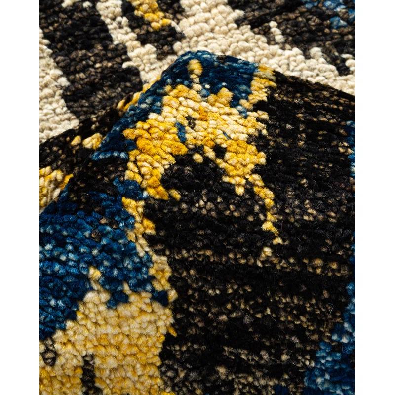 Isabelline Vasanth One-of-a-Kind 4' 1" X 6' 2" 2010s Wool Area Rug in Black