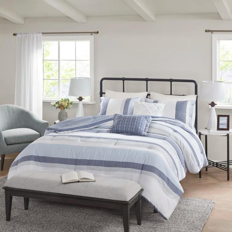 Madison Park Allegany 5 Piece Jacquard Comforter Set