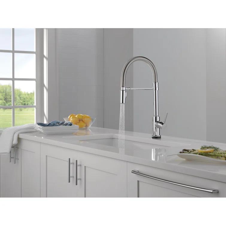 Trinsic Pull Down Sprayer Kitchen Sink Faucet, Pro Commercial Style Pull Down Kitchen Faucet