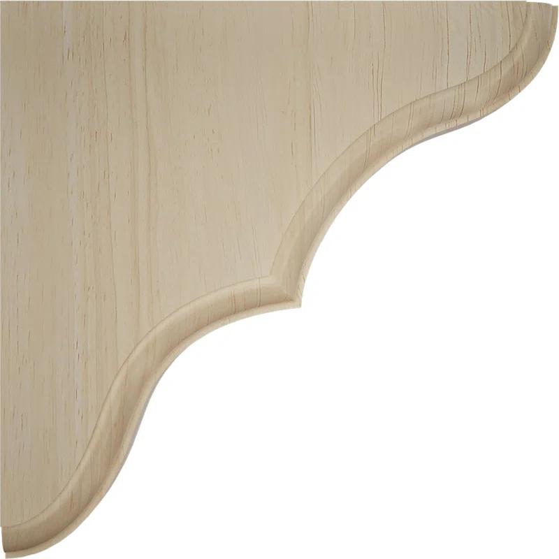 Ekena Millwork 1 3/4"W x 5 1/2"D x 5 1/2"H Stratford Wood Bracket, Rubberwood
