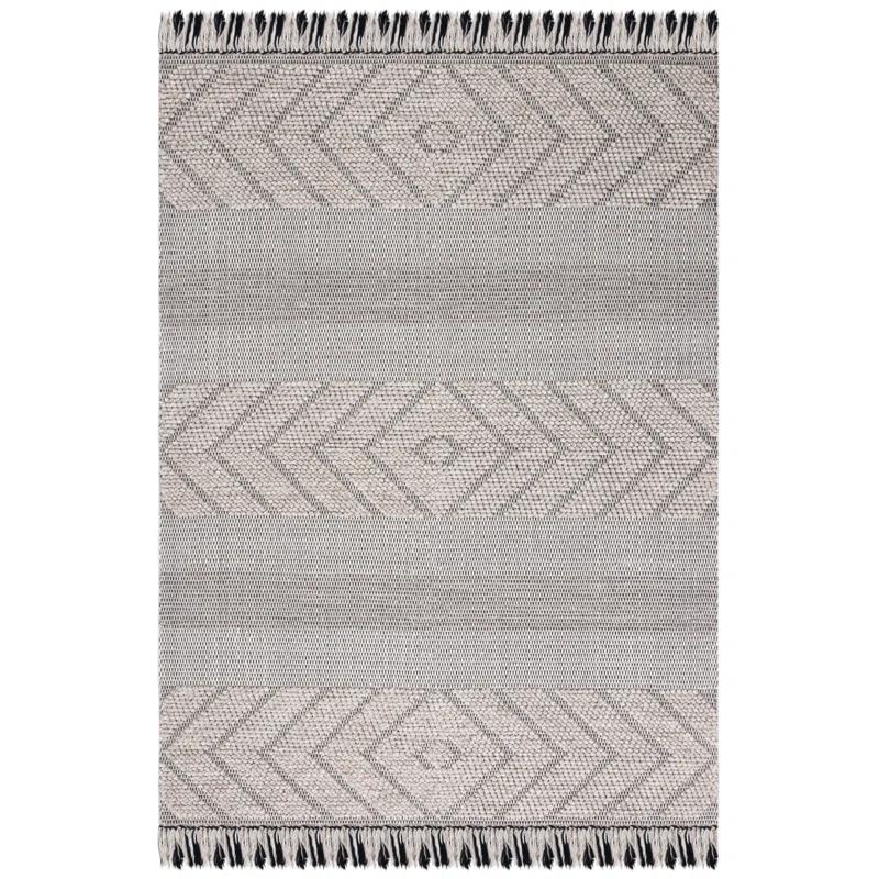 Foundry Select Ailiedh Vermont Flat Weave Wool/Cotton Striped Rug in Beige/Ivory