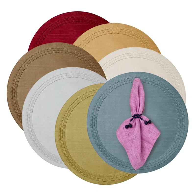 Mode Living August Vinyl Round Placemat (Set of 4)