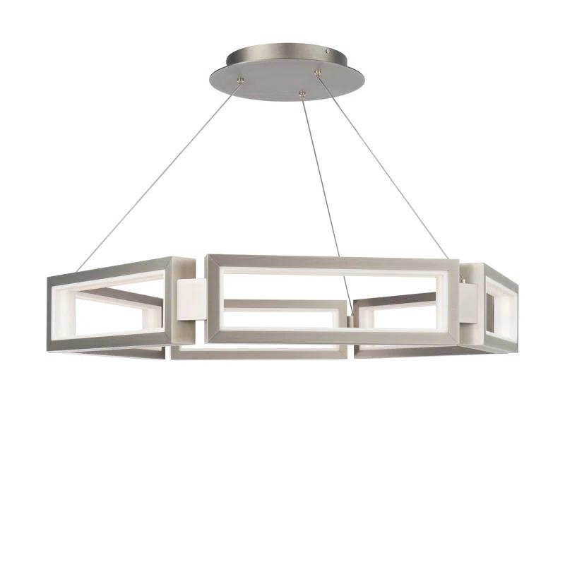 Modern Forms Mies 6 - Light Dimmable LED Geometric Chandelier