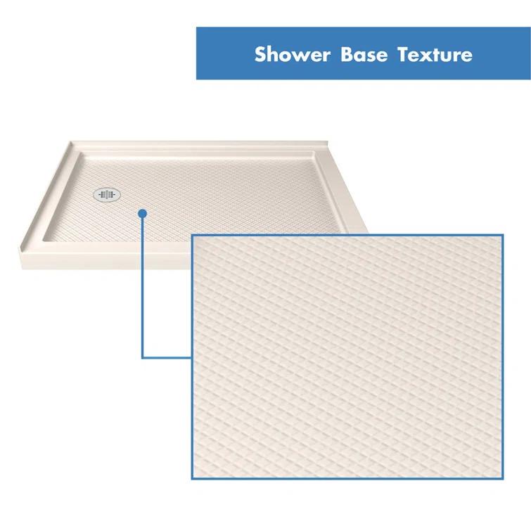 DreamLine SlimLine 36" W x 36" D Double Threshold Shower Base DLT-1036360-22