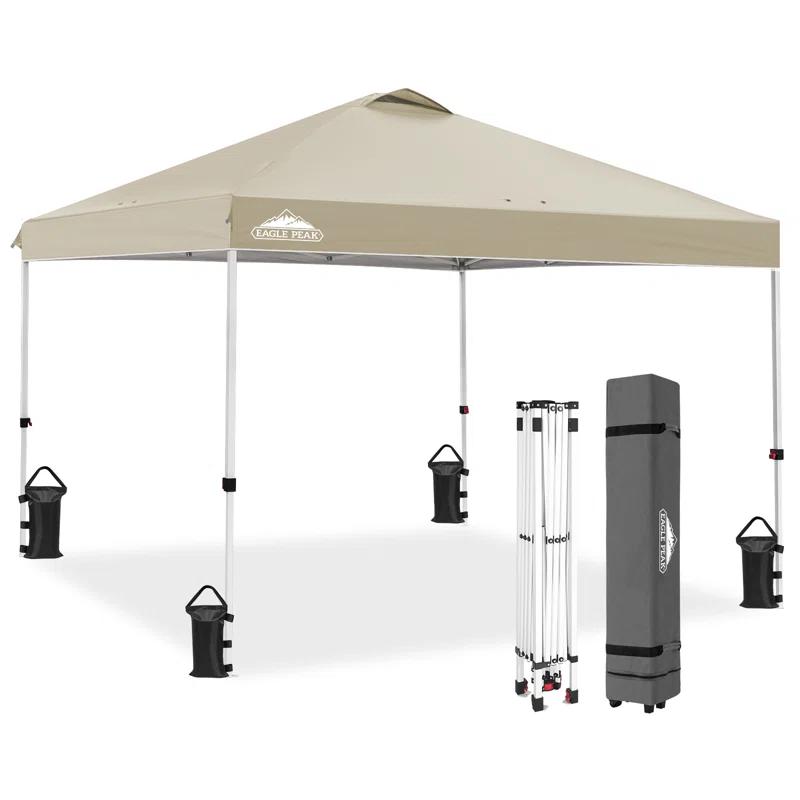 EAGLE PEAK Pop Up Canopies 10 Ft. W x 10 FT. D Metal Party Tent Canopy