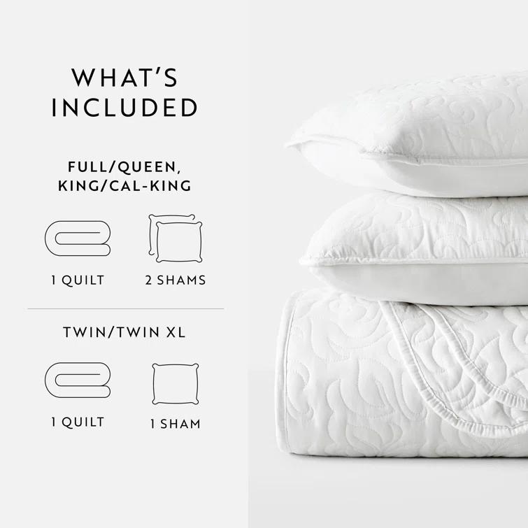 Becky Cameron Becky Cameron Elegant Floral Stitching Quilt Set