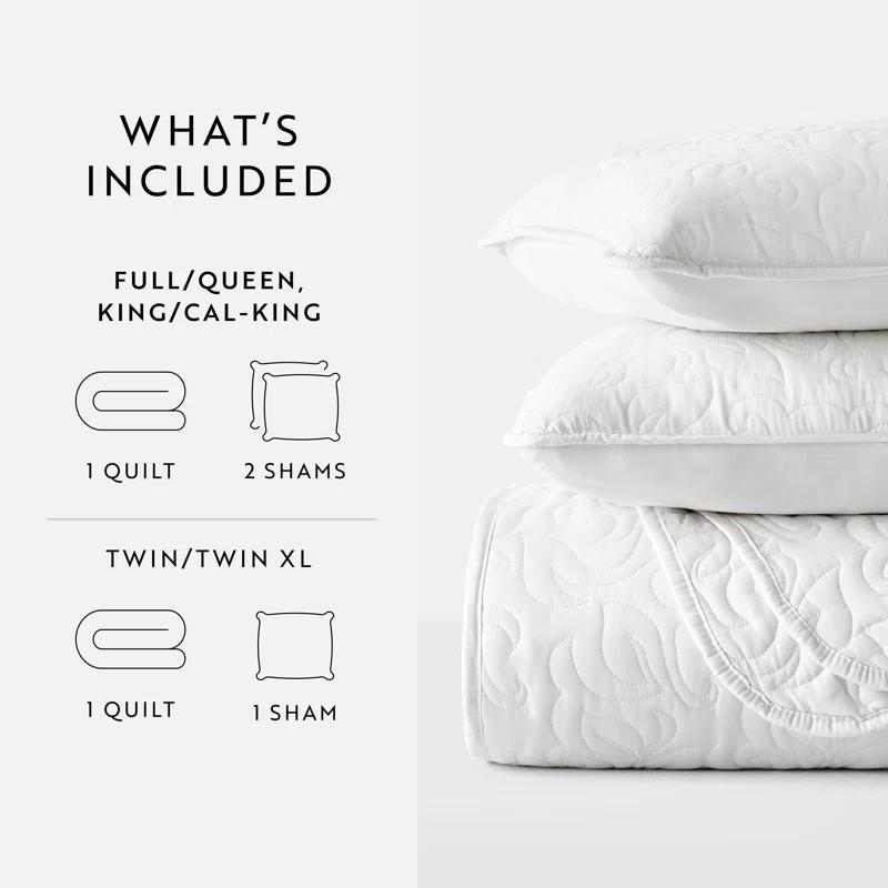 Becky Cameron Becky Cameron Elegant Floral Stitching Quilt Set