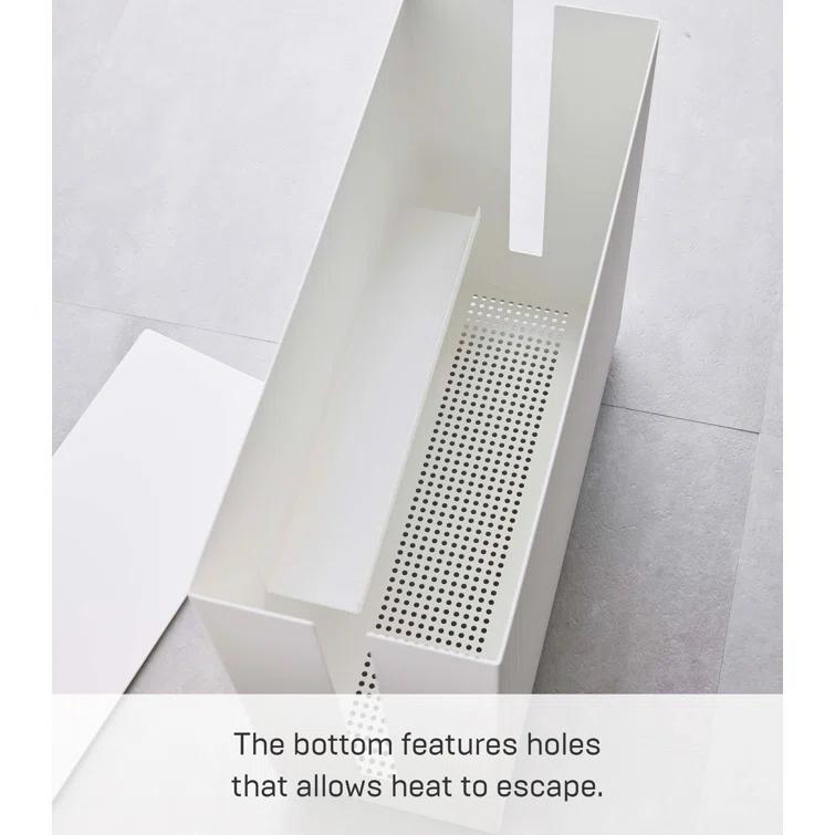 Yamazaki Home Tower Yamazaki Home Rolling Cable Management Cord Power Strip/Surge Protector Storage Organizer