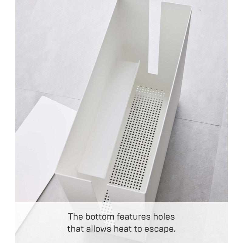 Tower Yamazaki Home Rolling Cable Management Cord Power Strip/Surge Protector Storage Organizer