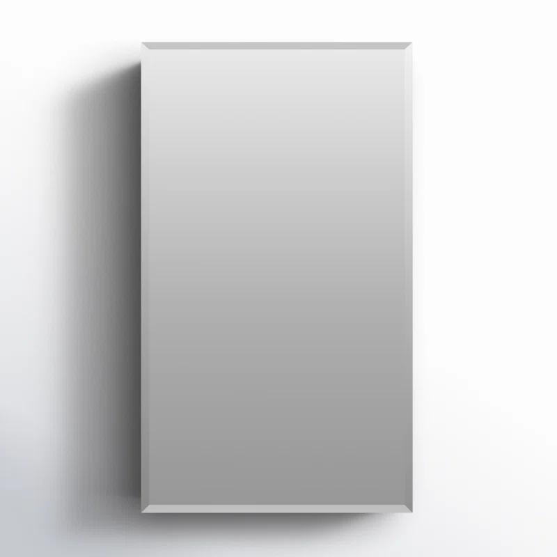 CLC Recessed or Surface Mount Frameless Aluminum Medicine Cabinet Adjustable Shelves