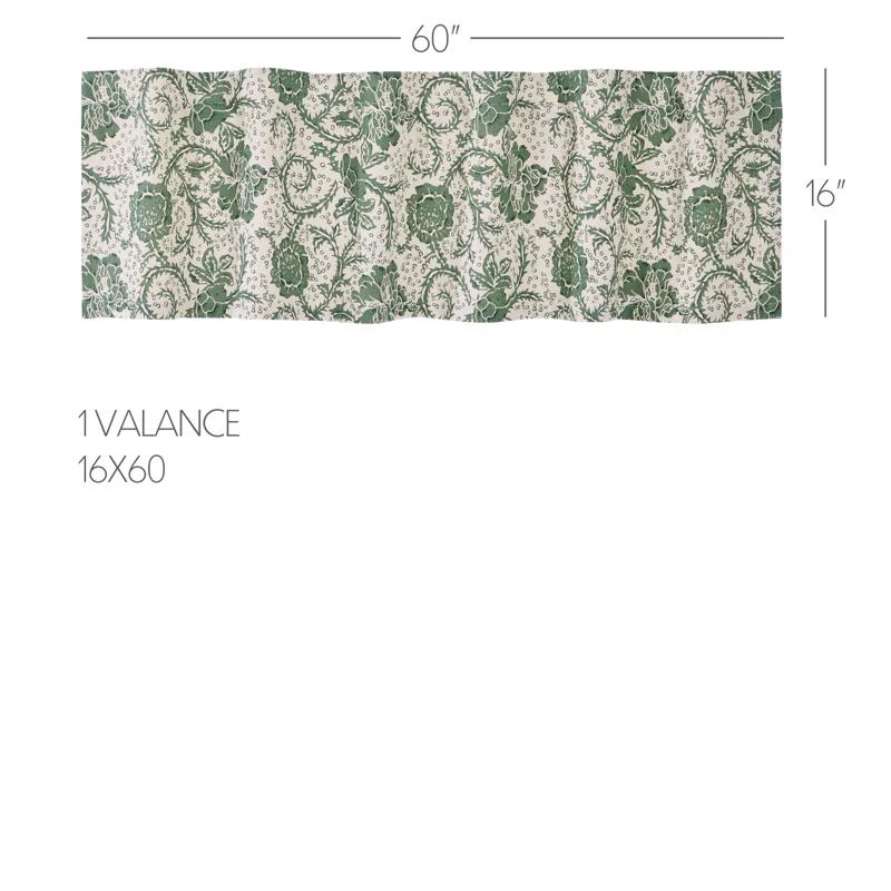 Grovelane Axminster Cotton Floral Tailored Window Valance