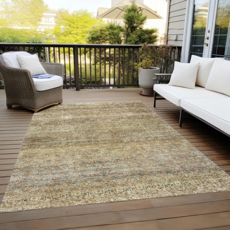 Machine Washable Indoor/Outdoor Chantille ACN1174 Wheat Rug