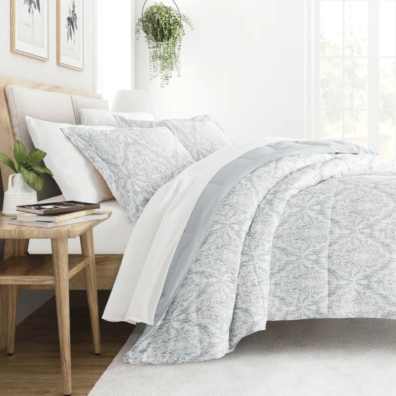 IEnjoy Home 7-Piece Bedding Bundle - Pattern Comforter and Sheet Set