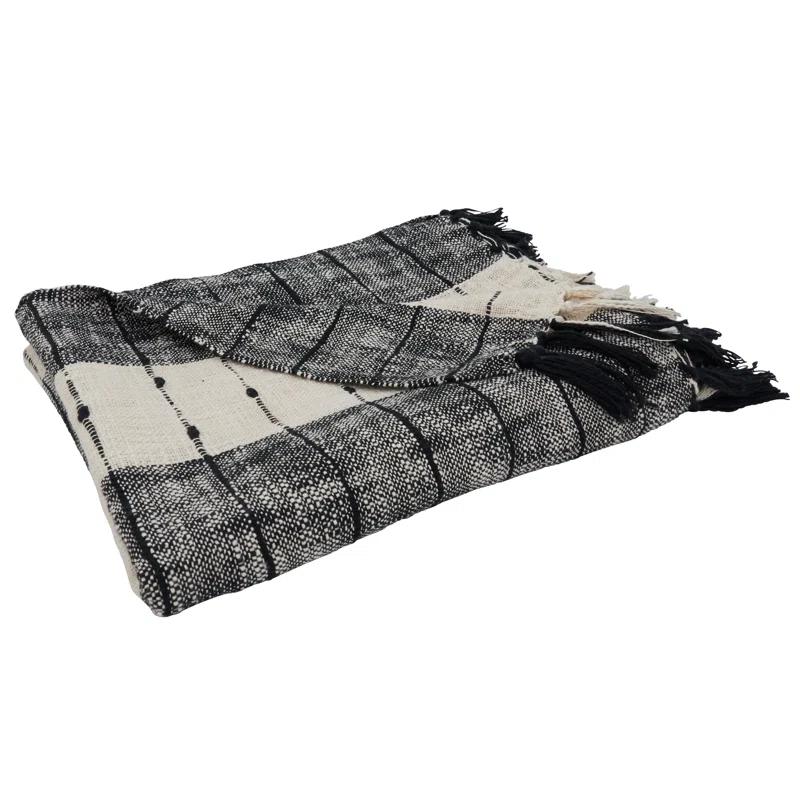 Saro Sevan Collection Hand Woven Throw Blanket