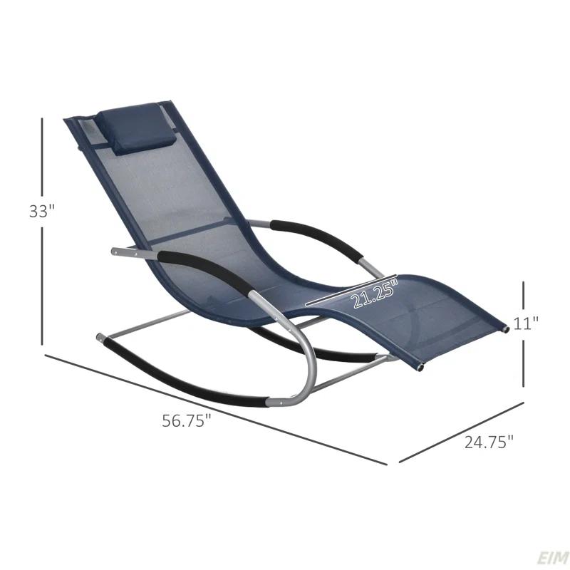 Wrought Studio™ Zero Gravity Rocking Chair Outdoor Chaise Lounge Chair Recliner Rocker