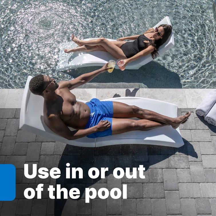 Step2 Step2 White Weighted Vero Pool Lounger and Patio Chaise