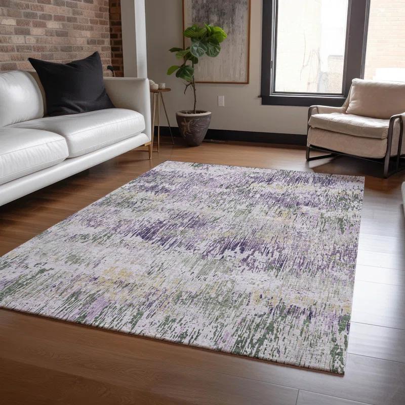 Machine Washable Indoor/Outdoor Chantille ACN1379 Lavender Rug