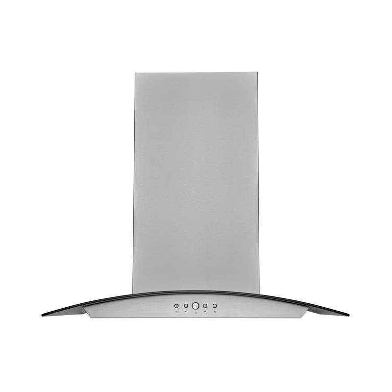 Hauslane Hauslane 30" Stainless Steel 600 CFM Convertible Island Range Hood with Baffle Filter IS-200SS-30