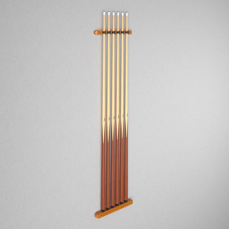 Fat Cat 6-cue Wall Oak Cue Rack