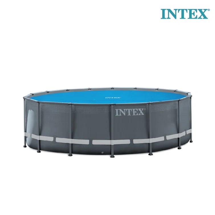 Intex Intex 29024E 16 Foot Above Ground Swimming Pool Solar Cover With Carry Bag, Blue