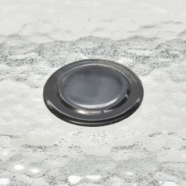 Lark Manor™ Aliyahna 32'' Patio Square Table Tempered Glass Steel Frame Outdoor Pool Yard Garden