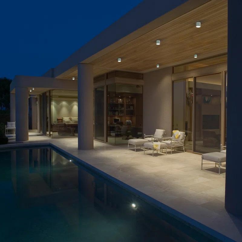 Squat LED Cylinder Outdoor Flush Mount