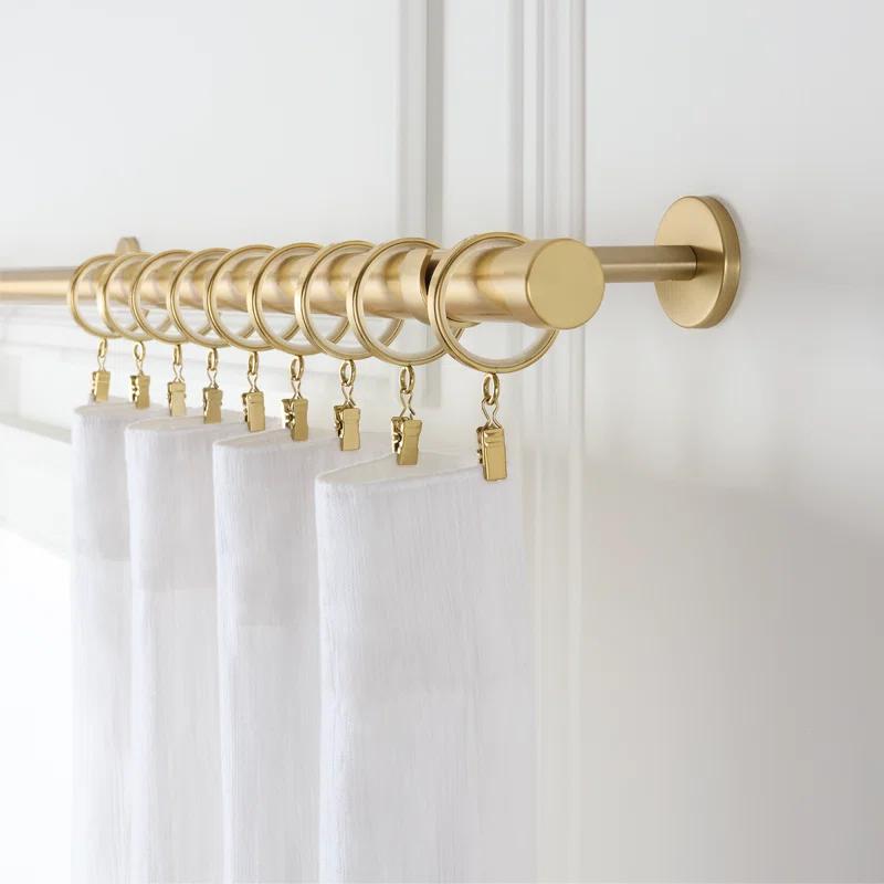 MODE Cambria Designer Series Premium 1-1/8 in Larger Dia. Non-Adjustable Curtain Rod and Designer Brackets
