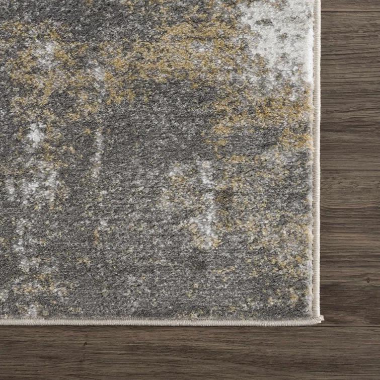 17 Stories Liveree Abstract Design Modern Gray/Beige Area Rug