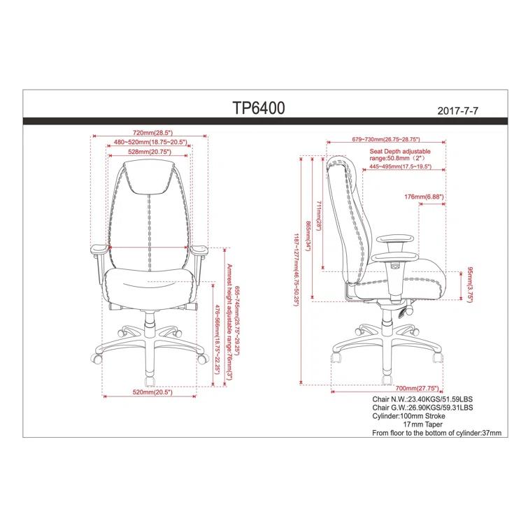 Tempur-Pedic Tempur Pedic All fabric Executive Task Chair