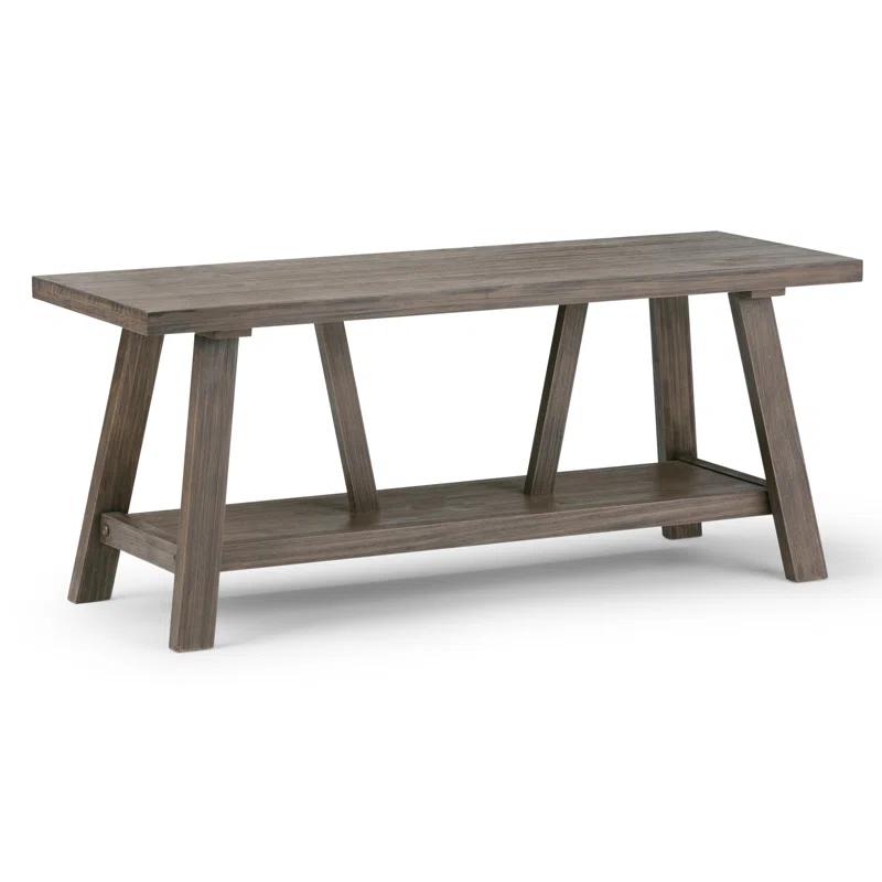 Simpli Home Dylan Solid Wood Storage Bench