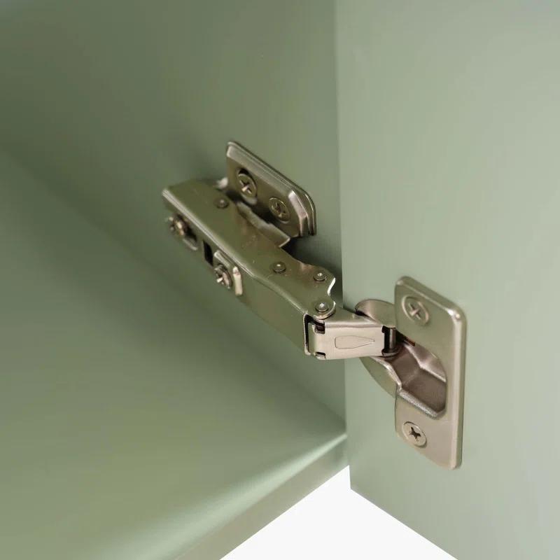 CARPET DESIGN UNLIMITED 2015 LLC 21.6 inch Modern Floating Bathroom Vanity with Ceramic Basin, Right side storage, Green