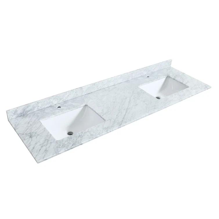 Wyndham Collection Miranda 72" Freestanding Double Bathroom Vanity with Cultured Marble Top with 70" Mirror