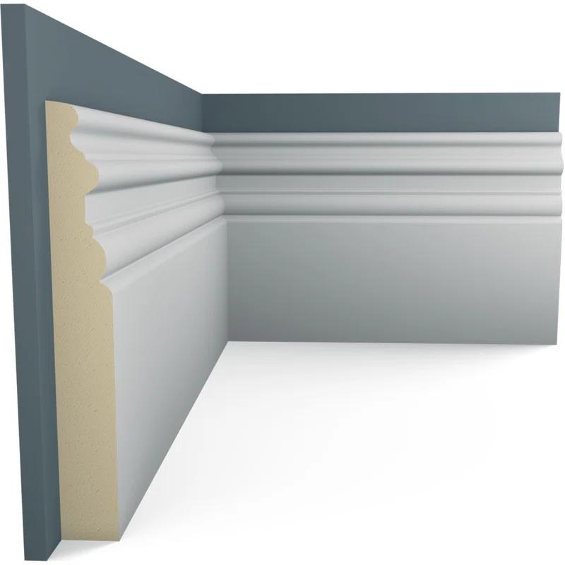 7 3/8"H x 1"P x 94 1/2"L Hillsborough Baseboard Moulding (8-Pack)