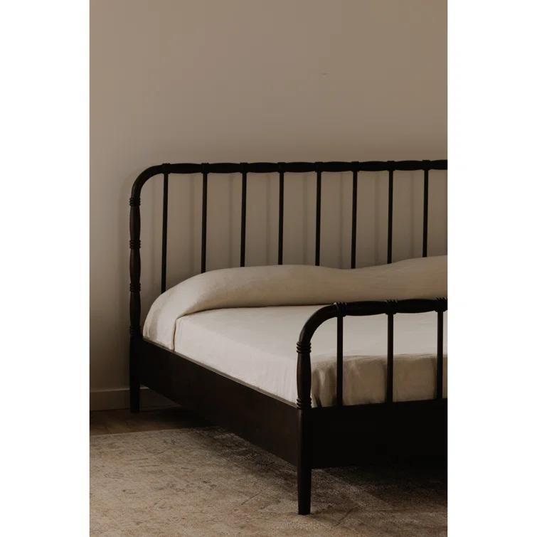 Wallis Platform Bed - Dark Brown / King