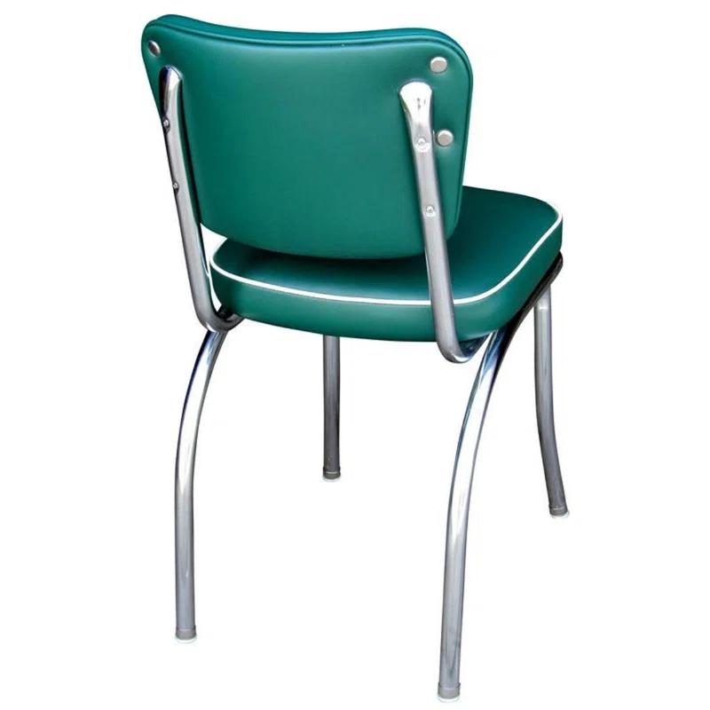 Richardson Seating Retro Home 20'' H Tufted Upholstered Metal Side Chair