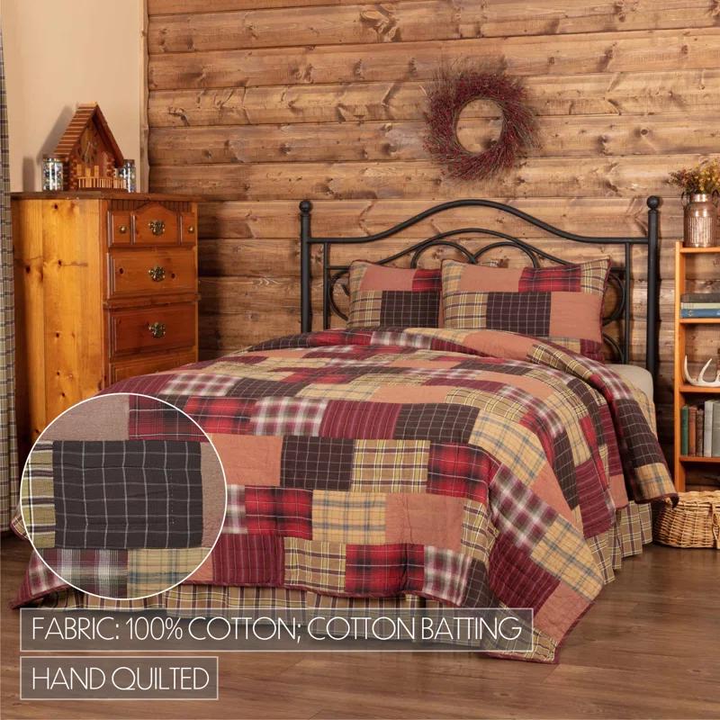 VHC Brands Wyatt Rustic Cotton Patchwork Quilt Set